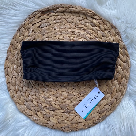 Seafolly Essentials Bandeau Tube top Black NEW - Picture 3 of 11